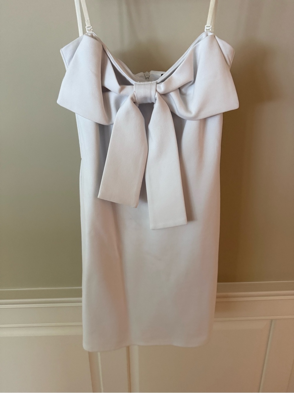 Bow-Front Mini White Dress